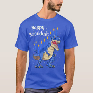Camiseta Feliz Hanukkah Menorasaurus Re Dinossaur Menorah C