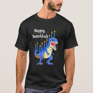 Camiseta Feliz Hanukkah Menorasaurus Rex Dinosaur Menorah C