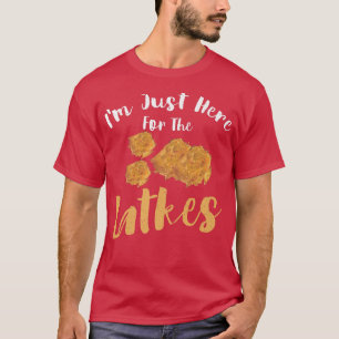 Camiseta Feliz Hanukkah Só aqui por Latkes Hebraico Judeu