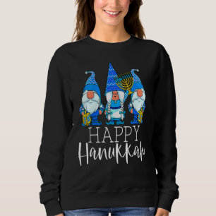 Camiseta Feliz Hanukkah Três Gnomo Amante Gnomos Judaicos C