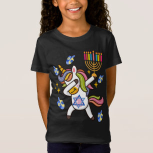 Camiseta Feliz Hanukkah, um unicórnio engraçado