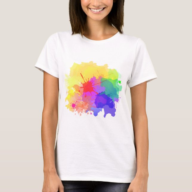 Camiseta Feliz histórico do Holi. Hinduísmo, pintura. (Frente)