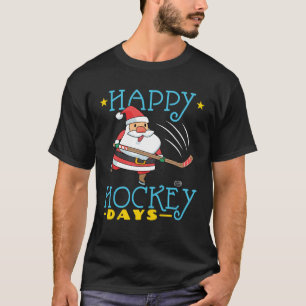 Camiseta Feliz Hockey Days Papais noeis de Natal