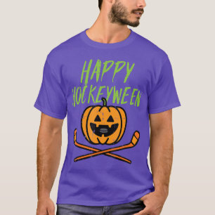 Camiseta Feliz Hockeybetween Ice Hockey Halloween Costume M