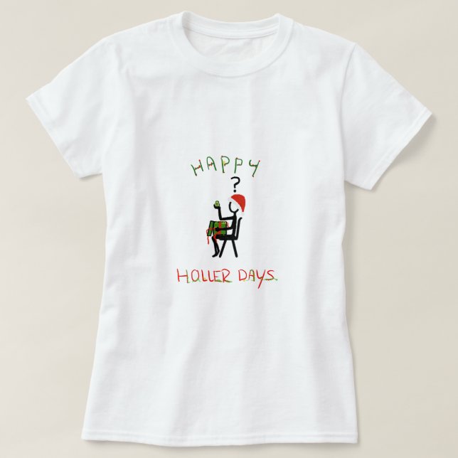 Camiseta Feliz Holerday 6 - presente de Natal de abacate. (Frente do Design)