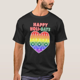 Camiseta Feliz Holi GAYS LGBTQ+ estilo Natal