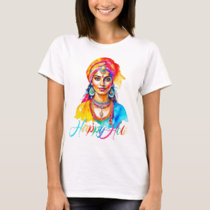 Camiseta Feliz Holi Mulher