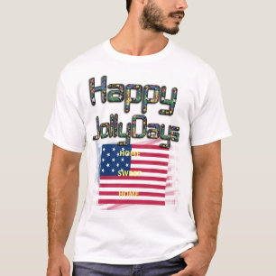Camiseta Feliz Holidays Home Sweet Home
