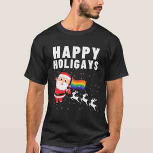 Camiseta Feliz Holigays Engraçado Gay Natal LGBT Holma
