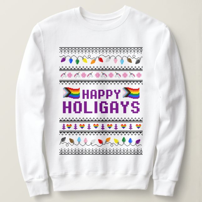 Camiseta Feliz Holigays Progresso Orgulho Feio (Frente do Design)