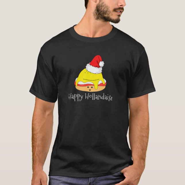 Camiseta Feliz Hollandaise Ovo Pun Café da Manhã de Natal (Frente)