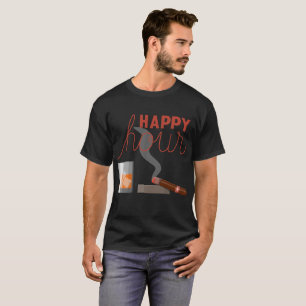 Camiseta Feliz Hora com Bourbon e Charuto