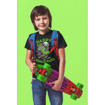 Feliz Howl-o-entre Wolf Andando em skate