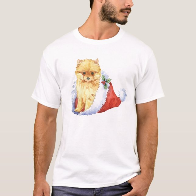 Camiseta Feliz Howliday Pomeranian (Frente)