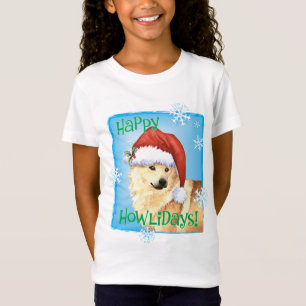 Camiseta Feliz Howlidays Norueguês Buhund