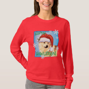 Camiseta Feliz Howlidays Norueguês Buhund