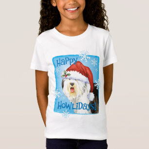 Camiseta Feliz Howlidays Old English Sheepdog