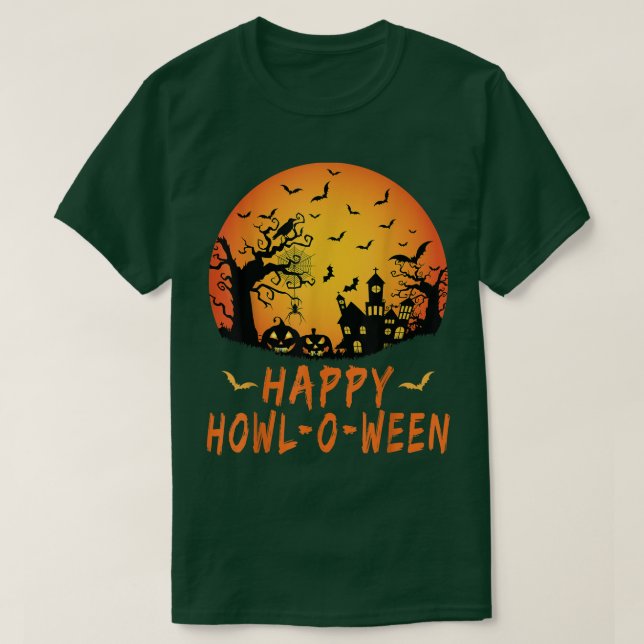 Camiseta Feliz Howloween, Scary Spooky Spider Bat, Hallowee (Frente do Design)