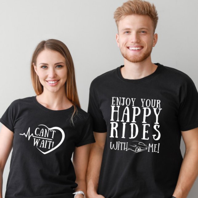Camiseta Feliz Hubby da Lua de Honra Negro Casal Recém-casa (Criador carregado)