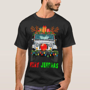 Camiseta Feliz Jeepmas Rena de Natal Feia Luz de Natal 