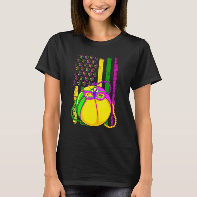 Camiseta Feliz Jester Hat Mardi Gras Festival Pa (Frente)