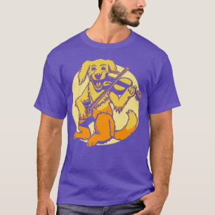 Camiseta Feliz Jogador Violin Doggo Música Bonita Festiv
