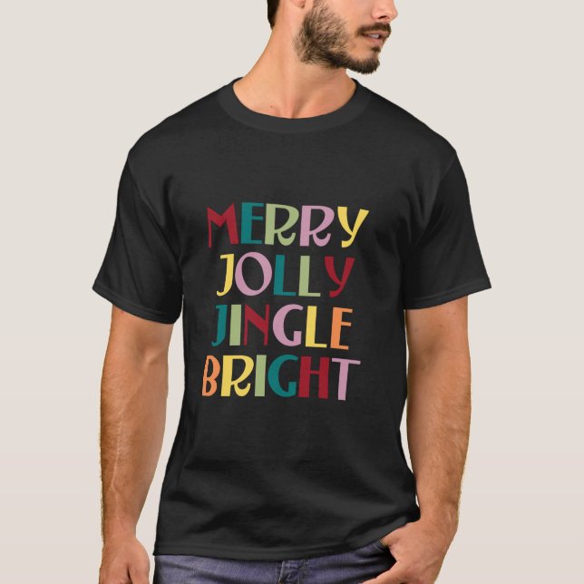 Camiseta Feliz Jolly Jingle Bright (Frente)
