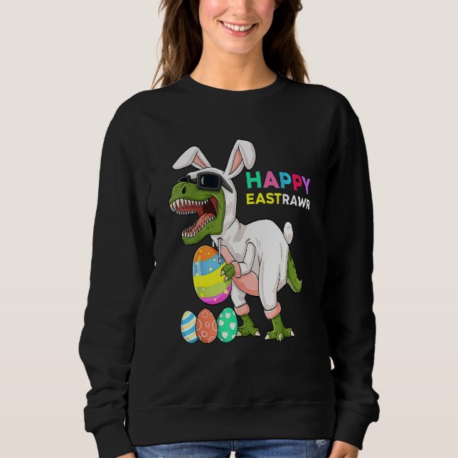 Camiseta Feliz Jovem De Ovos Da Páscoa Rex (Frente)