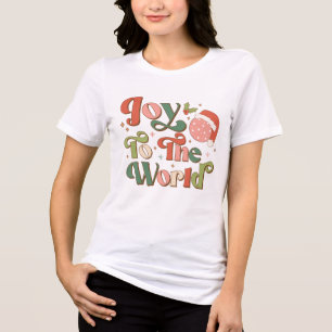 Camiseta Feliz Joy Para O Natal Retroativo