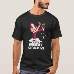 Camiseta Feliz Karatê de Chute Natalino