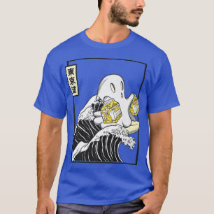 Camiseta Feliz Kawaii Ghost Banana milk surfing no Japão Ka