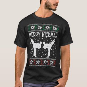 Camiseta Feliz Kickmas Natal Feio Karate Jiu Jitsu Mart