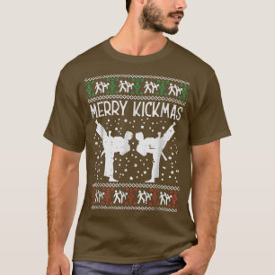 Camiseta Feliz Kickmas Natal Feio Karate Jiu Jitsu Mart