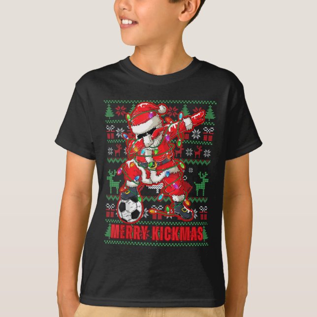 Camiseta Feliz Kickmas Natal Futebol Ball Ugly Youth Swe (Frente)