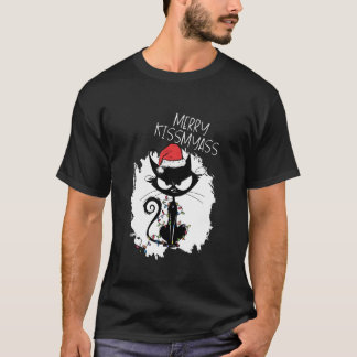Camiseta Feliz KissMyAss Engraçado Cat Tangido no Cristo da