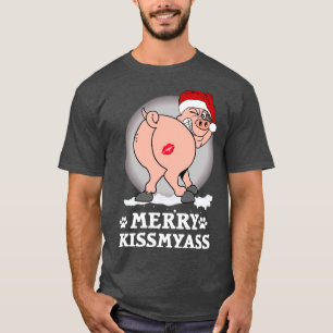 Camiseta Feliz KissMyAss Natal Gift Dia das Bruxas T
