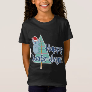 Camiseta Feliz Koala-Days Cute Koala Em Uma Árvore De Natal