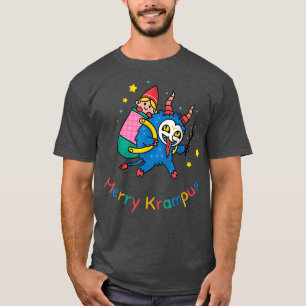 Camiseta Feliz Krampus Bebê Sentado Claus Crianças de Natal