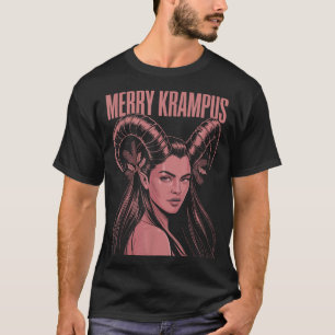 Camiseta Feliz Krampus Irônico Lilith Natal Feminino Sombri