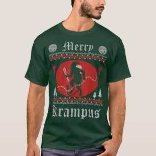 Camiseta Feliz Krampus Natal Xmas Horror Feio Sweater E