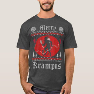 Camiseta Feliz Krampus Natal Xmas Horror Feio Sweater E