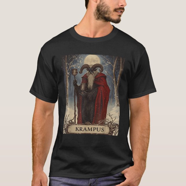 Camiseta Feliz Krampus Pajama Engraçado Horror de Natal Ugl (Frente)