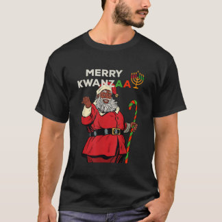 Camiseta Feliz Kwanzaa Papais noeis Black Christmas African