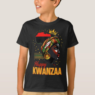 Camiseta Feliz Kwanzaa Sete Princípios Mulheres De Kwanzaa