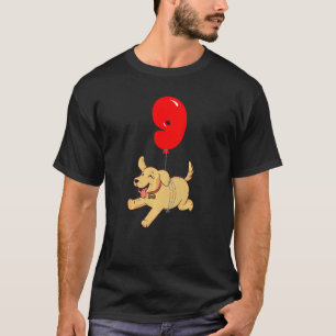 Camiseta Feliz Labrador 9º aniversário Festa Balão de Crian