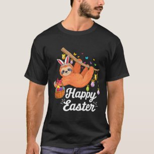 Camiseta Feliz Lama Bonita Com Coelhinho De Ovos Caçando Ea