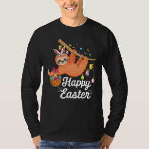 Camiseta Feliz Lama Bonita Com Olhos Coelhinhos E Ovos Caça