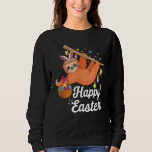 Camiseta Feliz Lama Bonita Com Olhos Coelhinhos E Ovos Caça
