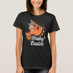 Camiseta Feliz Lama Bonita Com Olhos Coelhinhos E Ovos Caça