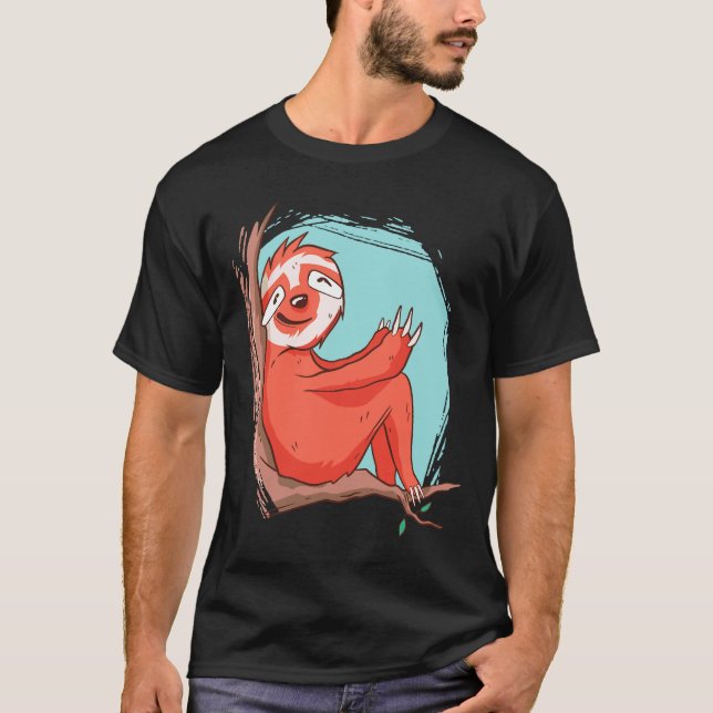 Camiseta Feliz Lama De Vida Na Árvore (Frente)